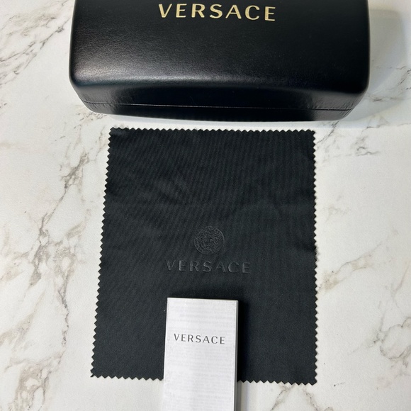 AUTHENTIC Gold Versace Unisex Adult Sunglasses VE 2171B 59mm Rare with Crystals - Picture 9 of 9